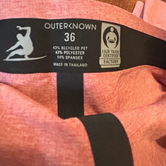 Outerknown Apex Swim Trunks Kelly Slater Mens 36 Red Salmon Performance Surfer - Picture 5 of 10